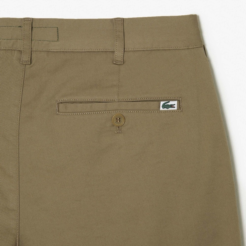 Lacoste Gabardine Shorts Men's 36 Beige Slim Fit Slash Pockets Mid-Rise Outdoor - Picture 6 of 16